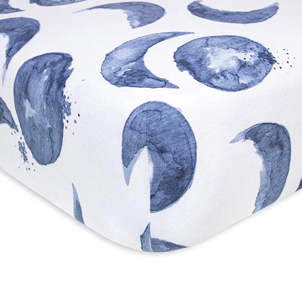 Burt's Bees Watercolor Moon Crib Sheet